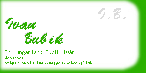 ivan bubik business card