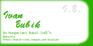 ivan bubik business card